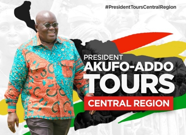 President Akufo-Addo Begins 2-Day Tour Of The Central Region