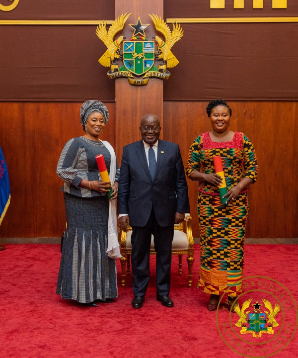 Prez Akufo-Addo Swears Gender Minister Into Office; Urges Balance Between Parliamentary And Executive Roles