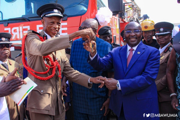 VP Bawumia Commissions Ultra-Modern Facilities, Operational Vehicles For Ghana Fire Service