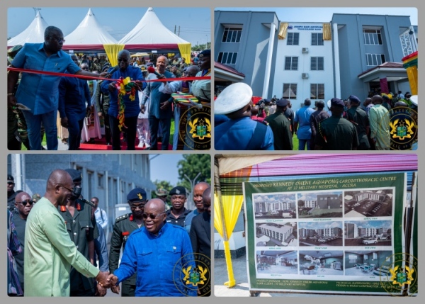 President Akufo-Addo Commissions 300-Bed Capacity Soldiers’ Block At The 37 Hospital