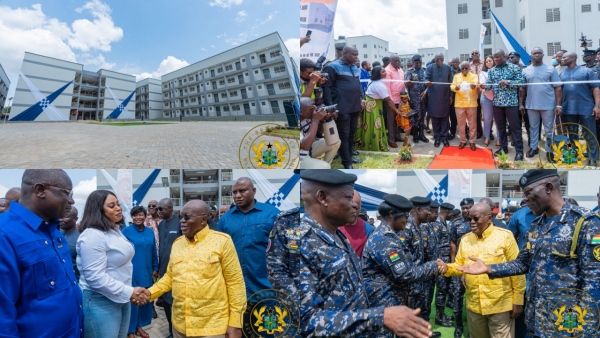 President Akufo-Addo Commissions Newly Constructed Police Barracks At Kwabenya