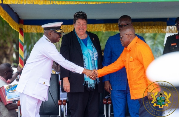 President Akufo-Addo Presents Five (5) Boats To Navy; Commissions Oil Spill Vessel